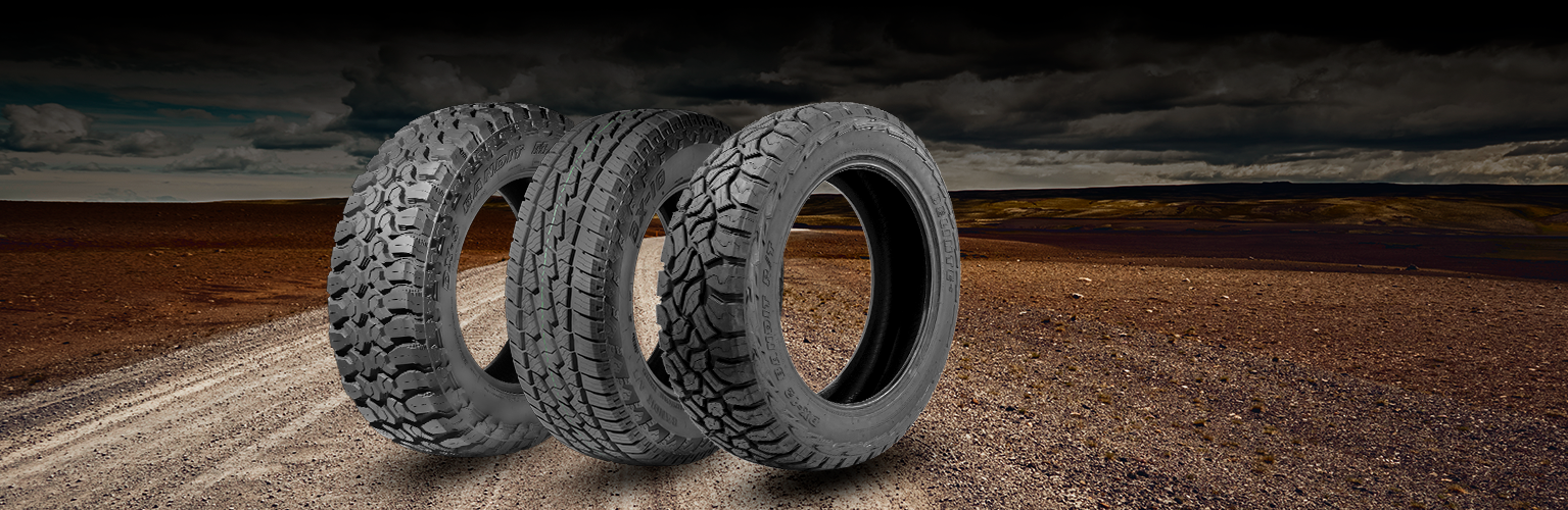 Entenda as diferenças entre pneus M/T, A/T e R/T antes de pegar estrada 